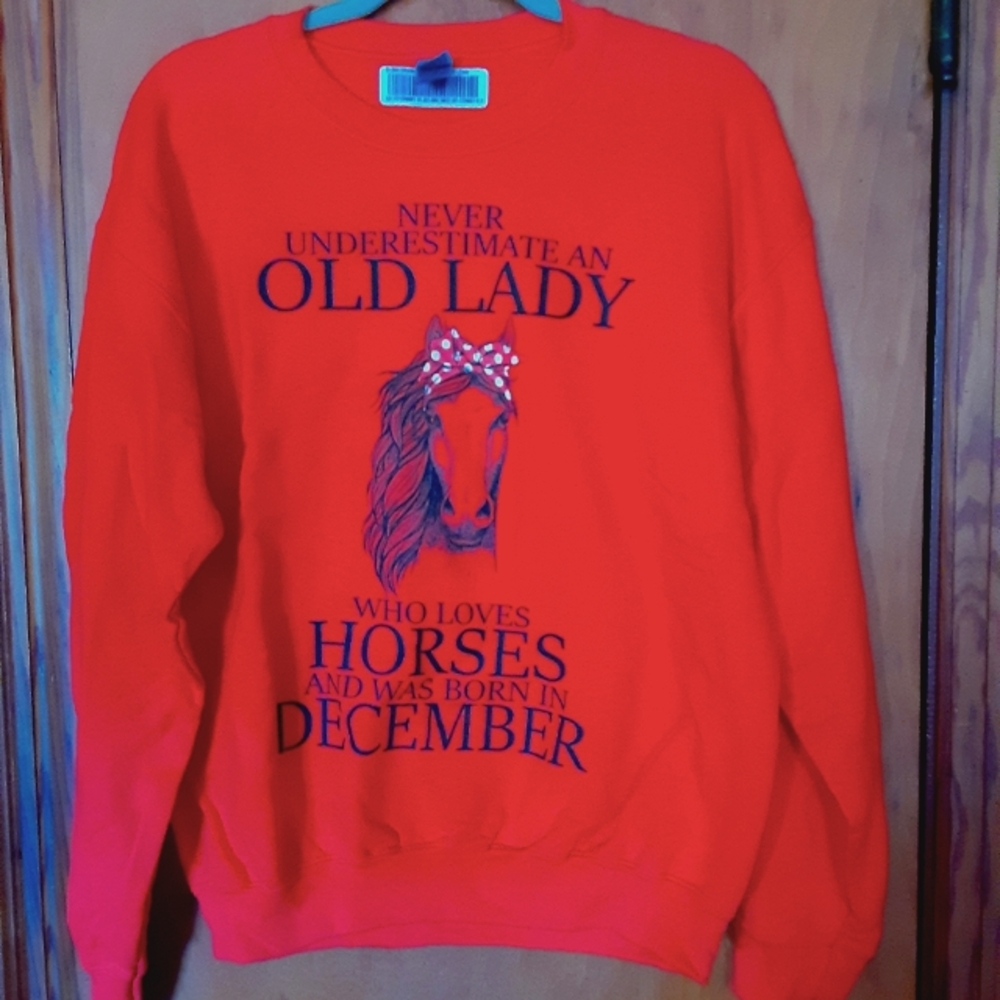 Brand new brilliant orange Gildan sweatshirt